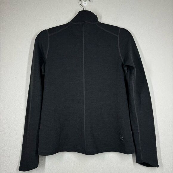 IBEX Zque Merino Wool Zip Up Jacket With Snaps Dark Grey Size Small - Picture 6 of 8